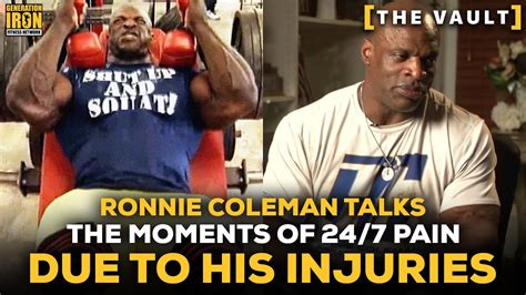 Ronnie Coleman Explains In Brutal Detail The 24/7 Pain Of His.